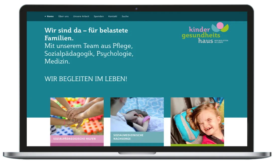 webdesign kindergesundheitshaus startseite