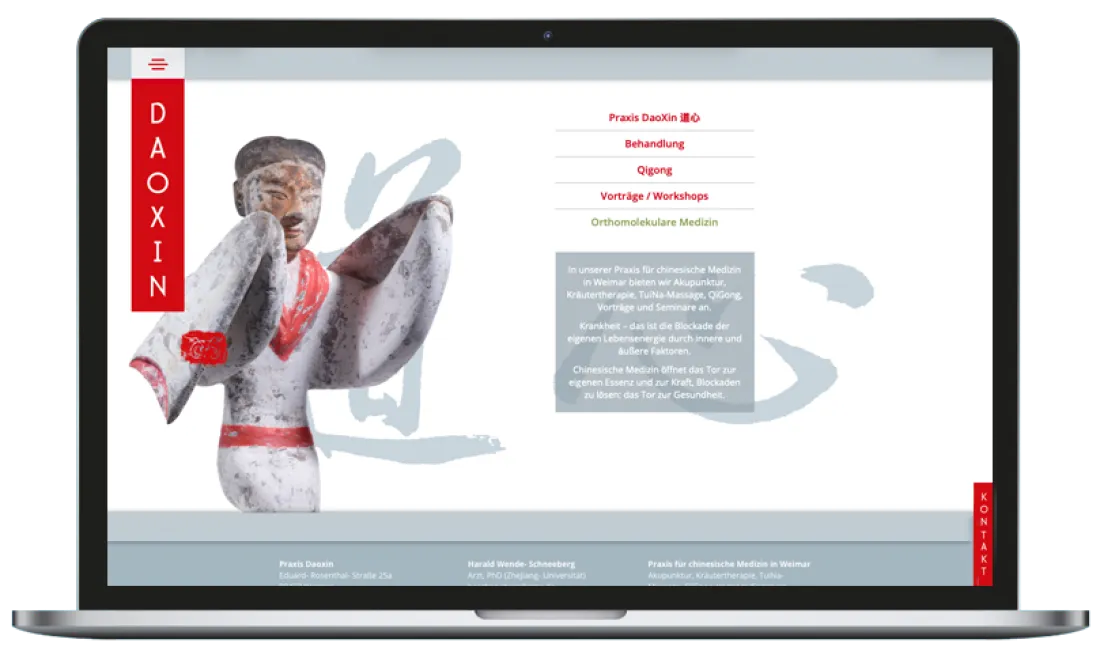 webdesign chinesische medizin startseite