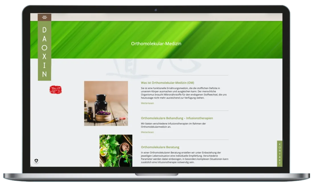 webdesign orthomolekularmedizin startseite