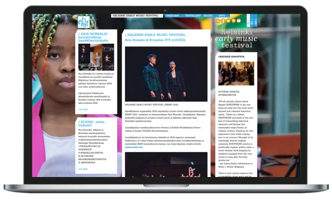 webdesign musikfestival helsinki startseite