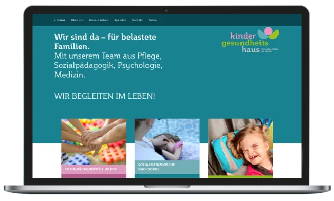 webdesign kindergesundheitshaus startseite